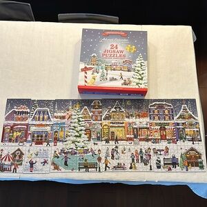 Eurographics Puzzles Advent Calendar Christmas Town Fair